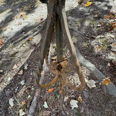 Antique Wrought Iron Plant Hanger 94” Tall