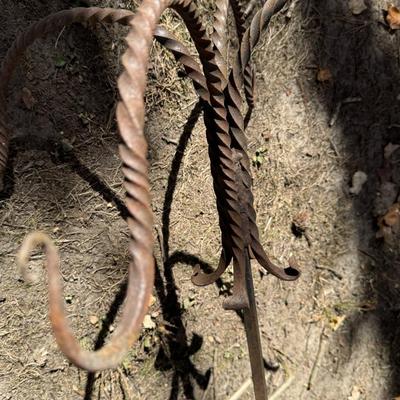 Antique Wrought Iron Plant Hanger 94” Tall