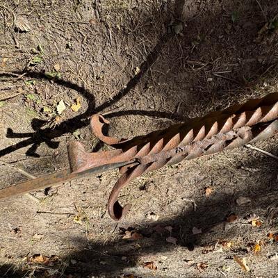 Antique Wrought Iron Plant Hanger 94” Tall