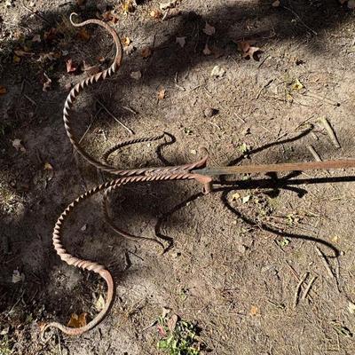 Antique Wrought Iron Plant Hanger 94” Tall