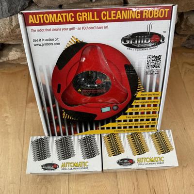 Grillbot- Automatic Grill Cleaning Robot with Brass & SS Replacement Brushes (Sealed)