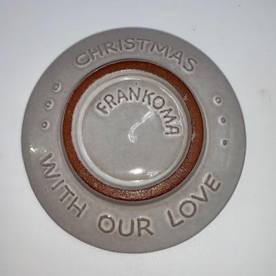 Lot of Three (3) Frankoma Mini Christmas Plates - 1971, 1972, 1973