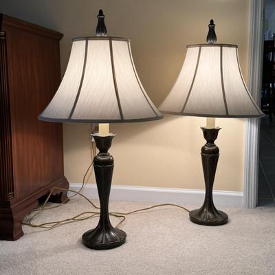Pair of Art Nouveau Style Lamps (PB-DZ)