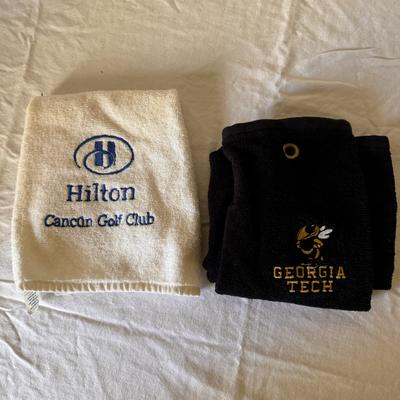 Collection of US Open, Masters, and Other Golf and Baseball Hats and Towels (PBC-DZ)