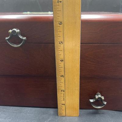 Reed and Barton Bristol Cherry Flatware Chest, Wooden Silverware Organizer and Storage Chest with 1 Drawer