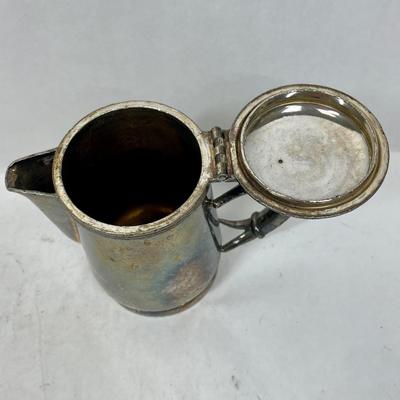 Vintage Silver Plate Nakazato HILTON Hotel 18oz Pitcher #6-C-122A