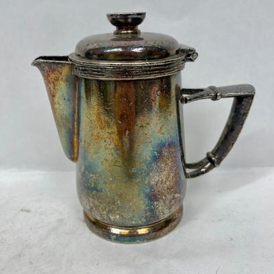 Vintage Silver Plate Nakazato HILTON Hotel 18oz Pitcher #6-C-122A