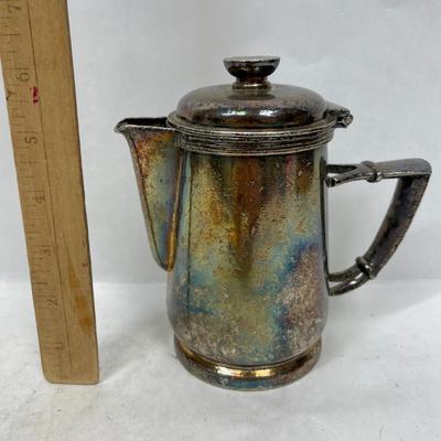 Vintage Silver Plate Nakazato HILTON Hotel 18oz Pitcher #6-C-122A