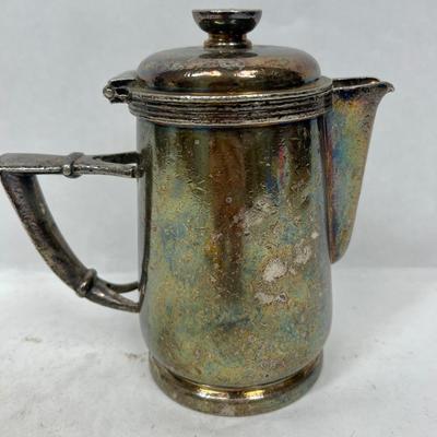 Vintage Silver Plate Nakazato HILTON Hotel 18oz Pitcher #6-C-122A