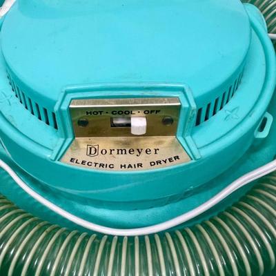 Vintage 1960's Portable Dormeyer Electric Hair Dryer Bonnet Style + Carrying Case