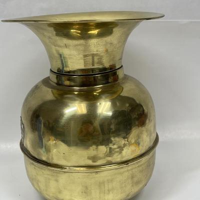 Vintage Brass Spittoon Cuspidor Polished Brass Wells Fargo Express