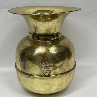 Vintage Brass Spittoon Cuspidor Polished Brass Wells Fargo Express