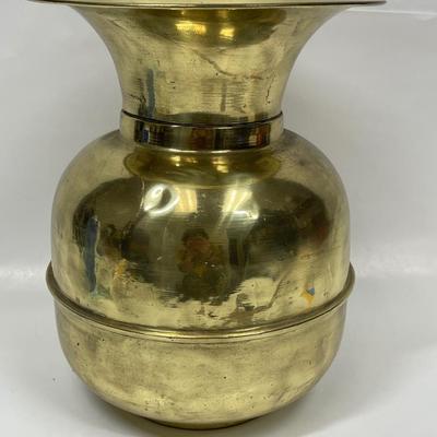 Vintage Brass Spittoon Cuspidor Polished Brass Wells Fargo Express
