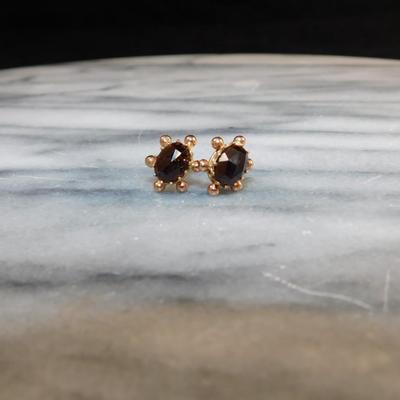 10k Gold Amethyst Stud Earrings 1.6g