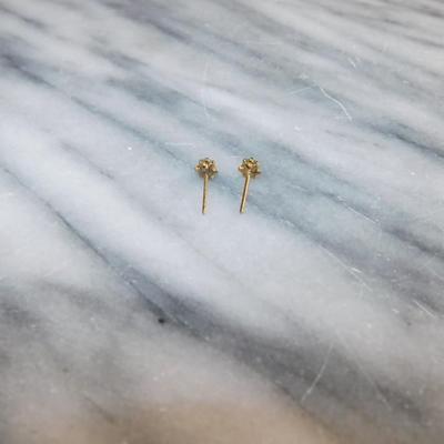 10k Gold Tourmaline Stud Earrings .8g