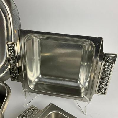 184 Ten Piece Stainless Steel Serving Pieces