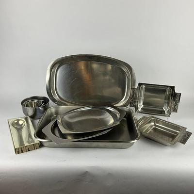 184 Ten Piece Stainless Steel Serving Pieces