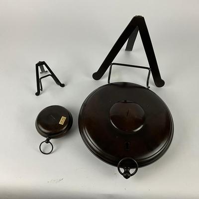 185 Two Pottery Barn Pocket Watch Style Desk Clocks