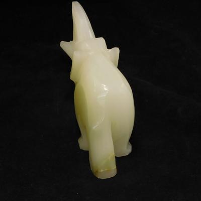 Vintage Carved Onyx Elephant 3.75” Tall
