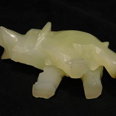 Vintage Carved Onyx Elephant 3.75” Tall