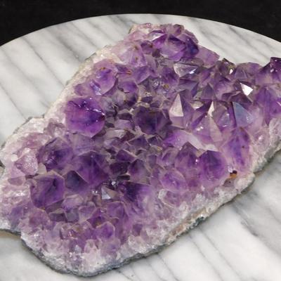 Nice Chunk of Amethyst Crystals 8” Long