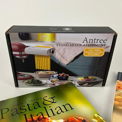 193 Antree Stand Mixer Attachment Piece With Two Pasta Cook Books