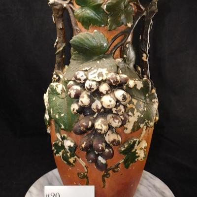 Antique J.J. West ‘Terraline’ Vase 16.5” Tall