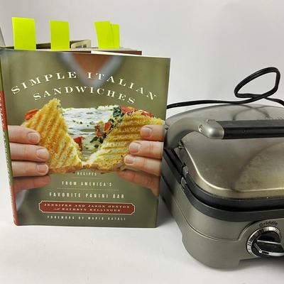 197 Cuisinart Griddle Panini Grill With Cook Books