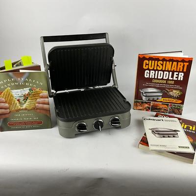 197 Cuisinart Griddle Panini Grill With Cook Books