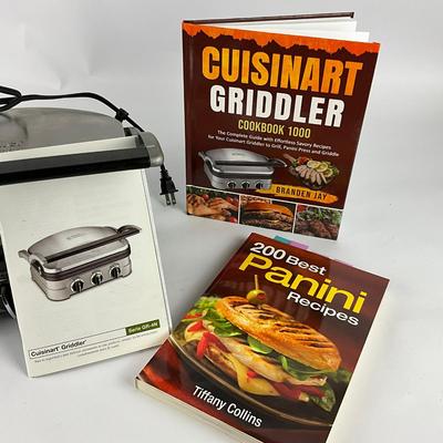 197 Cuisinart Griddle Panini Grill With Cook Books