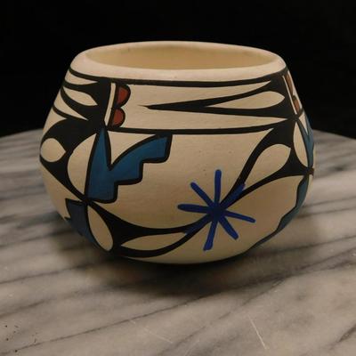 Native American South West Mini Pot, Signed 1991