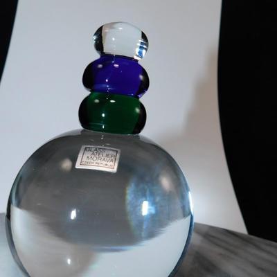 Wonderful Atelier Morava 3 Glass Paperweight, Czech Republic