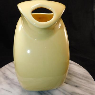 Vintage Pastel Yellow MCM Fiesta Ware Pitcher 7.5” Tall
