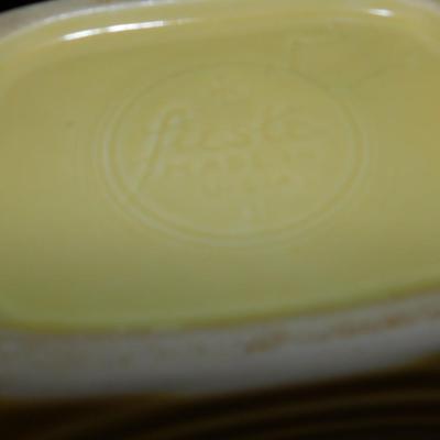 Vintage Pastel Yellow MCM Fiesta Ware Pitcher 7.5” Tall
