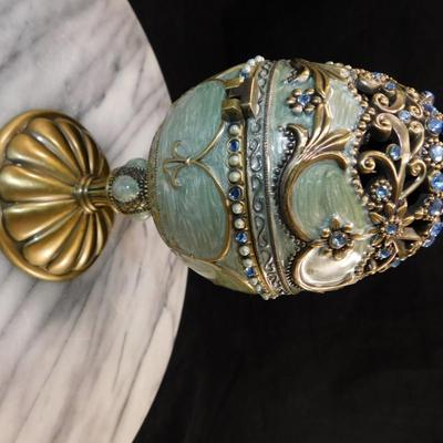 Jane Seymour Enameled Musical Egg 7”