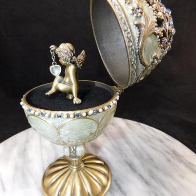 Jane Seymour Enameled Musical Egg 7”