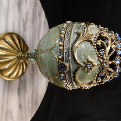 Jane Seymour Enameled Musical Egg 7”