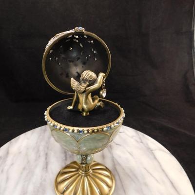 Jane Seymour Enameled Musical Egg 7”