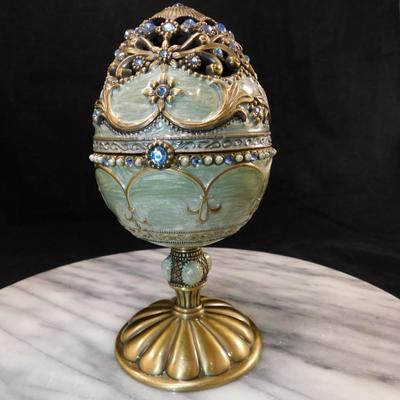 Jane Seymour Enameled Musical Egg 7”