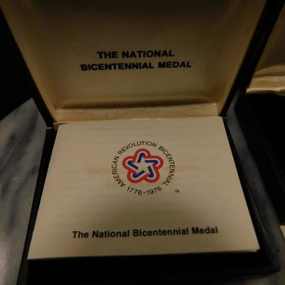 Lot of 4 U.S. Bicentennial Gold-Plated Commemorative Medals