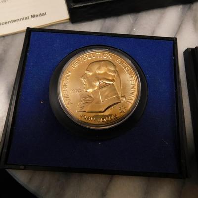Lot of 4 U.S. Bicentennial Gold-Plated Commemorative Medals