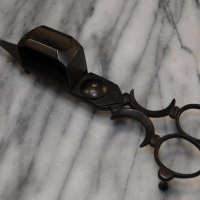 Beautiful Antique Candle Wick Trimmer/ Snuffer, Spring Loaded