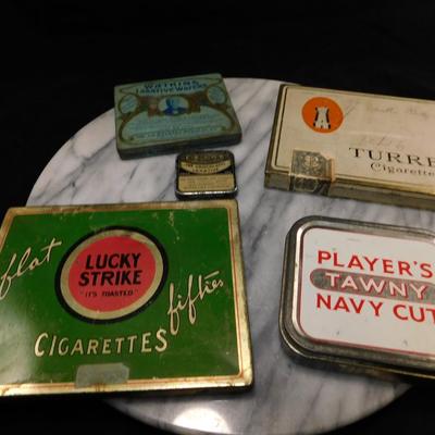Lot of Vintage Cigarette & Laxative Tins