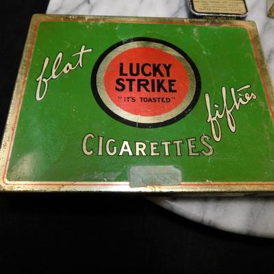 Lot of Vintage Cigarette & Laxative Tins