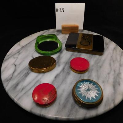 Lot of Vintage Compacts, Pill Holder & Mirror