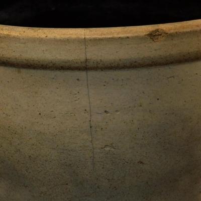 Antique Stoneware Single Handle Crock 8”x6.5”