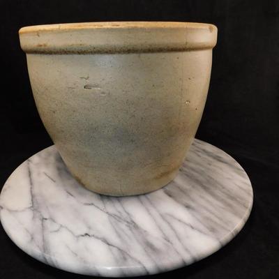 Antique Stoneware Single Handle Crock 8”x6.5”