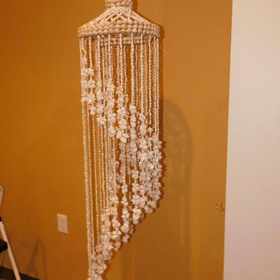 Vintage Spiral Cowrie Shell Wind Tinkler 45”