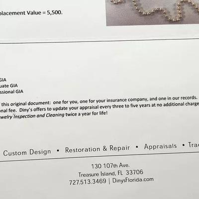 36" Akoya Cultured Pearl Opera Length Necklace w/ 14K & Sapphire Clasp