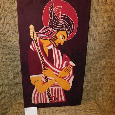 Guatemalan Art Print on Stretched Fabric 31”x17”
